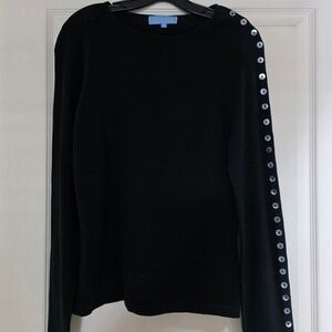 J McLaughlin black lightweight sweater
